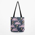 Stormy Night - midnight and lavender  Tote Bag Gallery Image 2