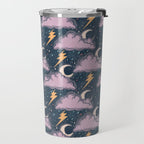 Stormy Night - midnight and lavender  Travel Mug Gallery Image 2