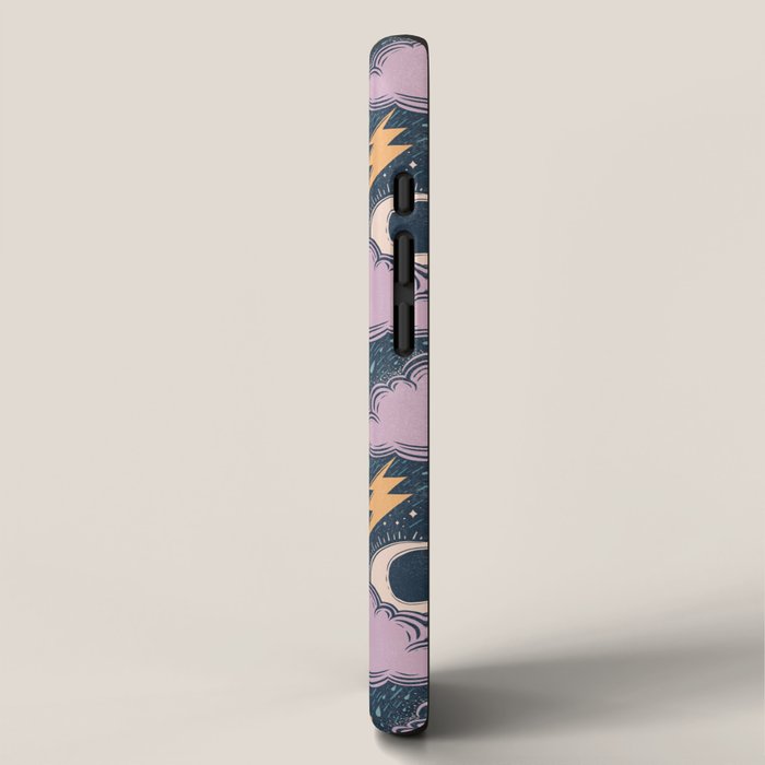 Stormy Night - midnight and lavender  iPhone Case Gallery Image 2