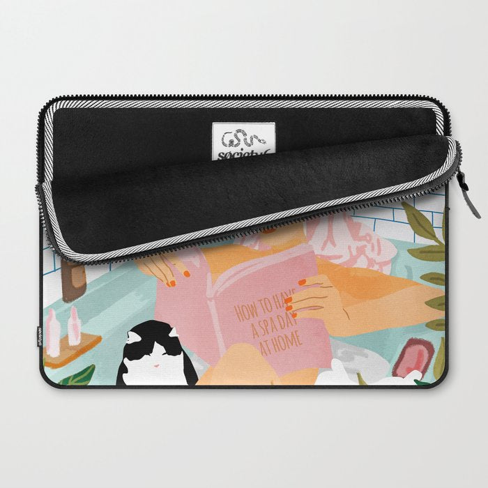 How To Have A Cat Spa Day At Home | Modern Bohemian Home Décor | Pet Bathroom Urban Jungle  Laptop Sleeve Gallery Image 2