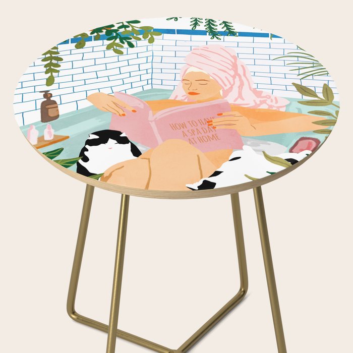 How To Have A Cat Spa Day At Home | Modern Bohemian Home Décor | Pet Bathroom Urban Jungle  Side Table Gallery Image 2