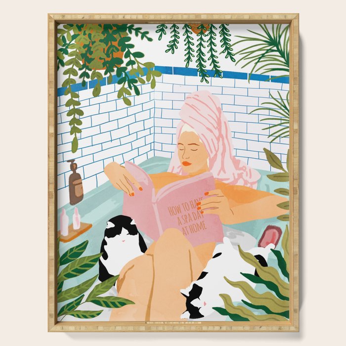 How To Have A Cat Spa Day At Home | Modern Bohemian Home Décor | Pet Bathroom Urban Jungle  Serving Tray Gallery Image 1