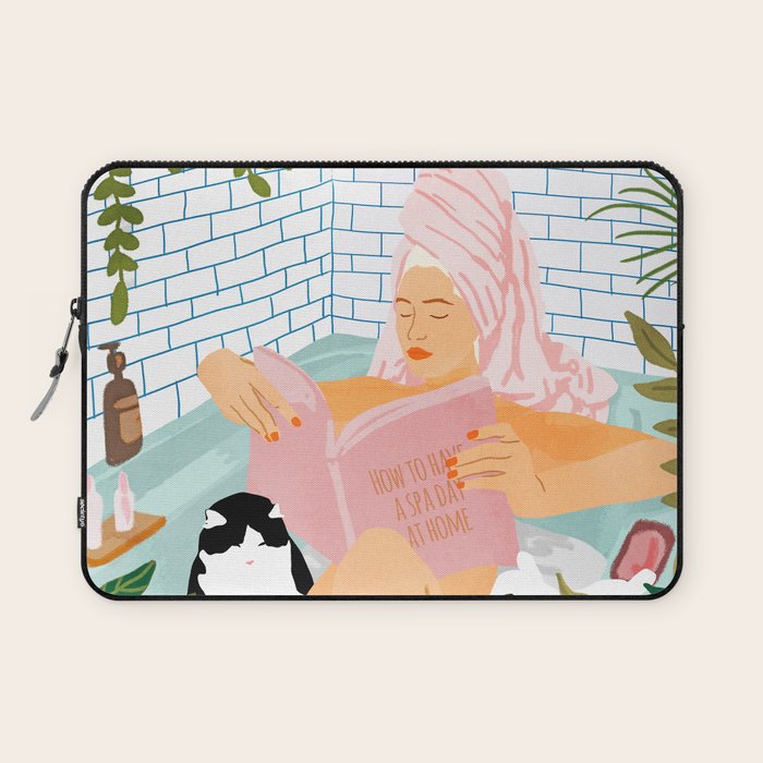 How To Have A Cat Spa Day At Home | Modern Bohemian Home Décor | Pet Bathroom Urban Jungle  Laptop Sleeve Gallery Image 1