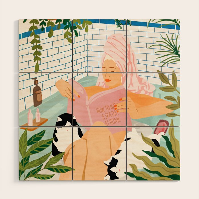 How To Have A Cat Spa Day At Home | Modern Bohemian Home Décor | Pet Bathroom Urban Jungle  Wood Wall Art Gallery Image 1