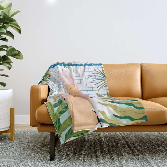 How To Have A Cat Spa Day At Home | Modern Bohemian Home Décor | Pet Bathroom Urban Jungle  Throw Blanket Gallery Image 1