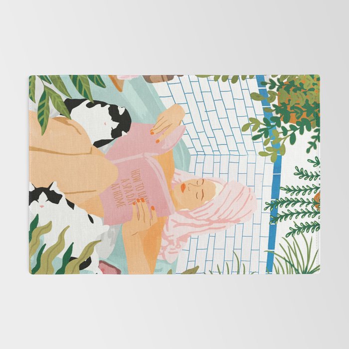 How To Have A Cat Spa Day At Home | Modern Bohemian Home Décor | Pet Bathroom Urban Jungle  Rug Gallery Image 2