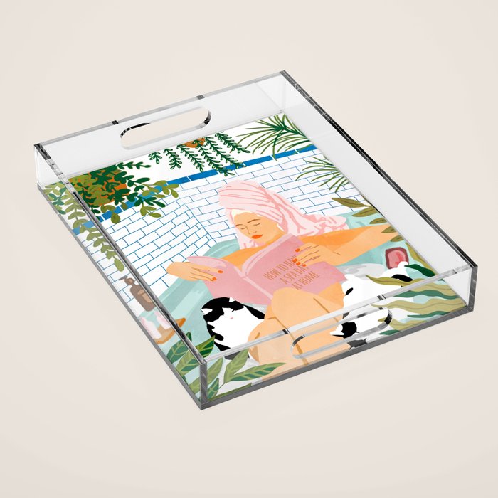 How To Have A Cat Spa Day At Home | Modern Bohemian Home Décor | Pet Bathroom Urban Jungle  Acrylic Tray Gallery Image 1
