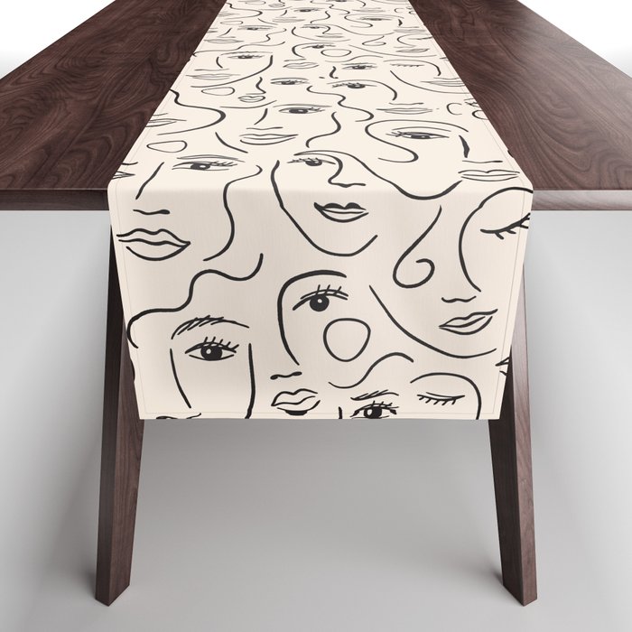 Abstract Faces Table Runner Gallery Image 1