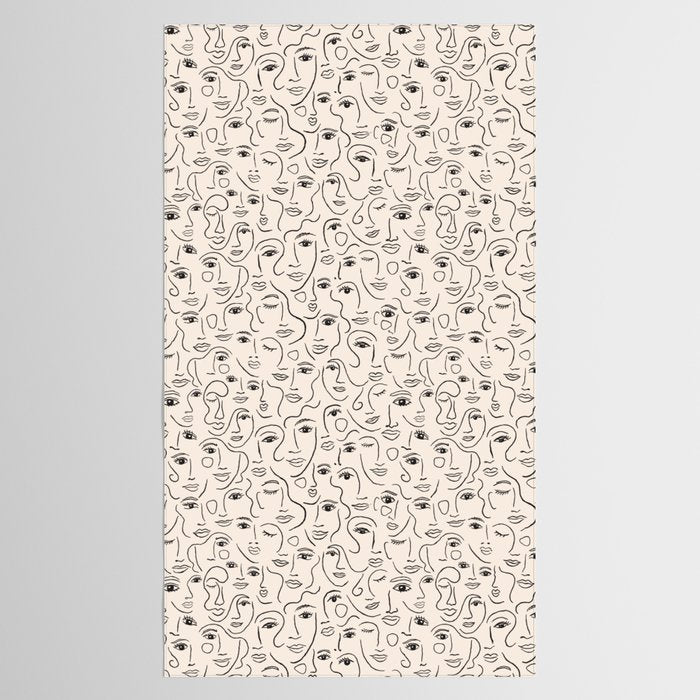 Abstract Faces Tablecloth Gallery Image 2
