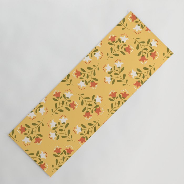 Spring Sunny Floral Pattern Yoga Mat Gallery Image 1