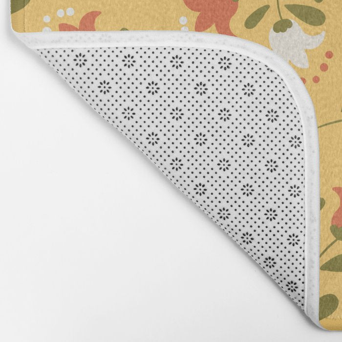 Spring Sunny Floral Pattern Bath Mat Gallery Image 2