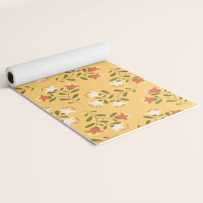 Spring Sunny Floral Pattern Yoga Mat Gallery Image 2