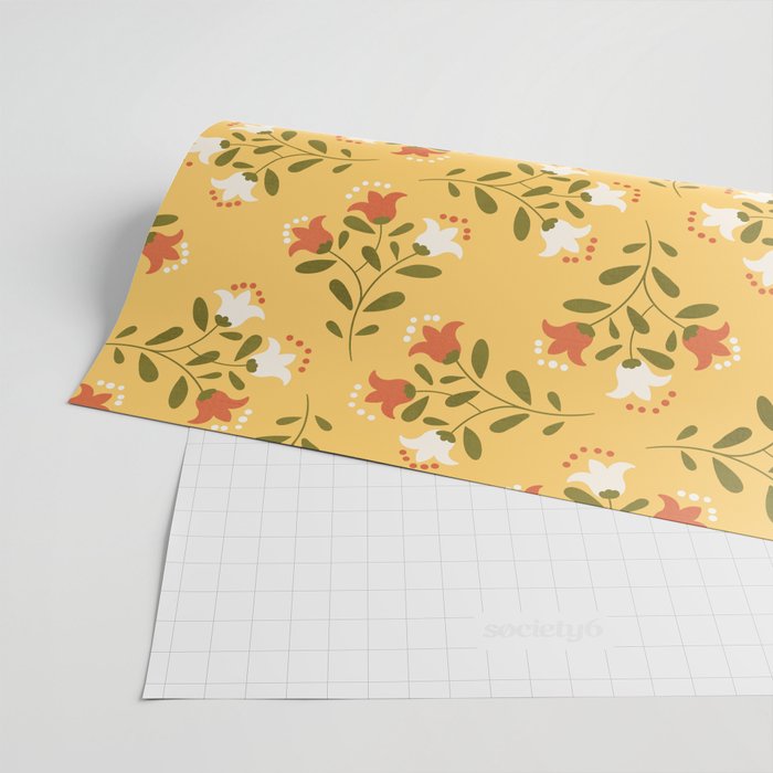 Spring Sunny Floral Pattern Wrapping Paper Gallery Image 2