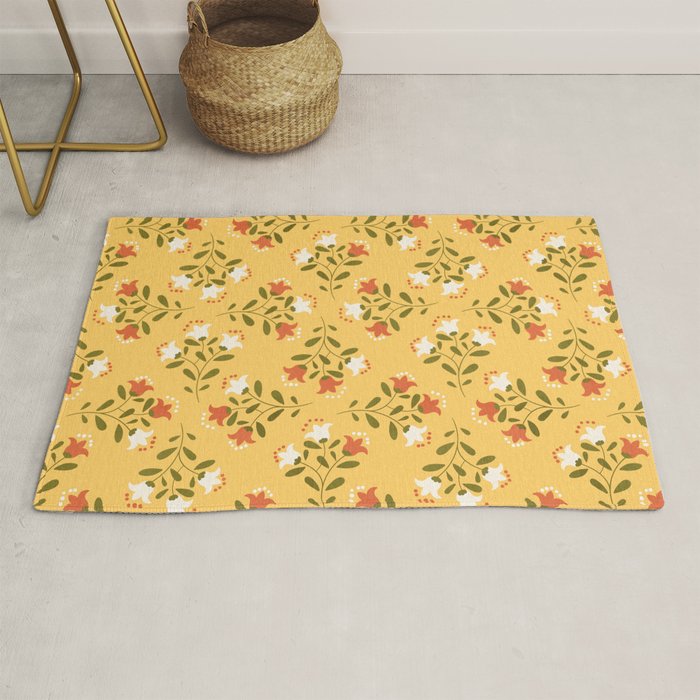 Spring Sunny Floral Pattern Rug Gallery Image 1
