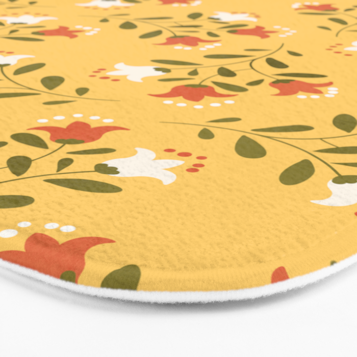Spring Sunny Floral Pattern Bath Mat Gallery Image 3