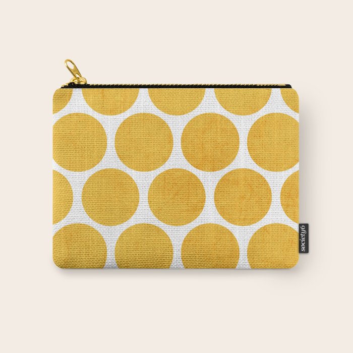 yellow polka dots Carry All Pouch Gallery Image 1