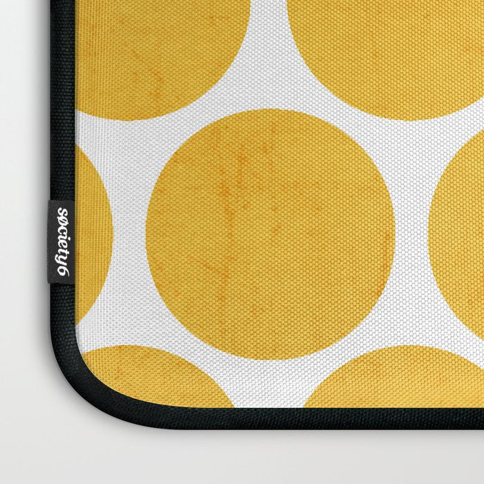 yellow polka dots Laptop Sleeve Gallery Image 3
