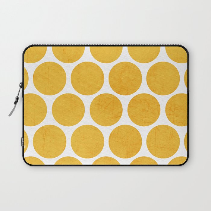 yellow polka dots Laptop Sleeve Gallery Image 1