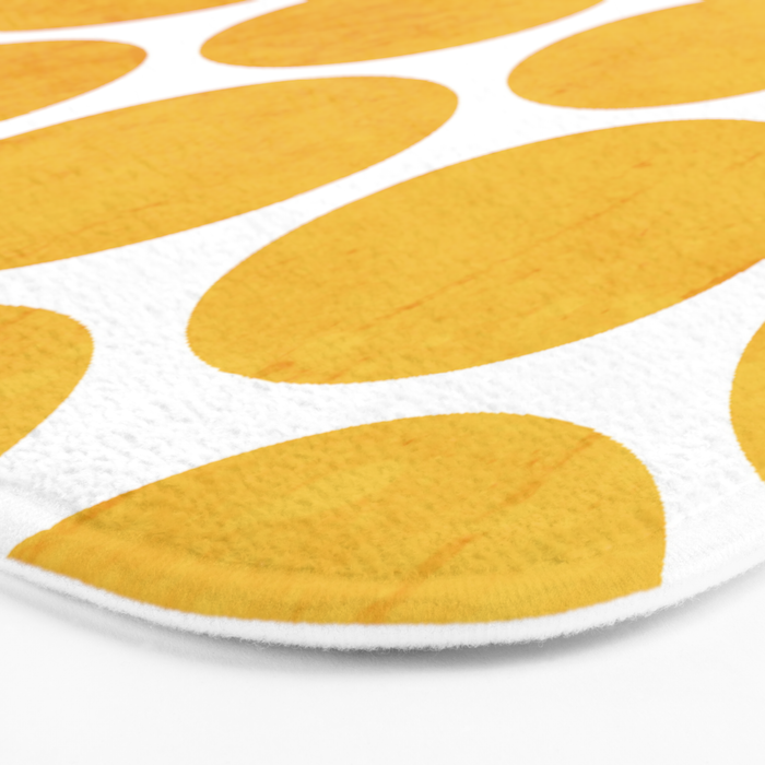 yellow polka dots Bath Mat Gallery Image 3
