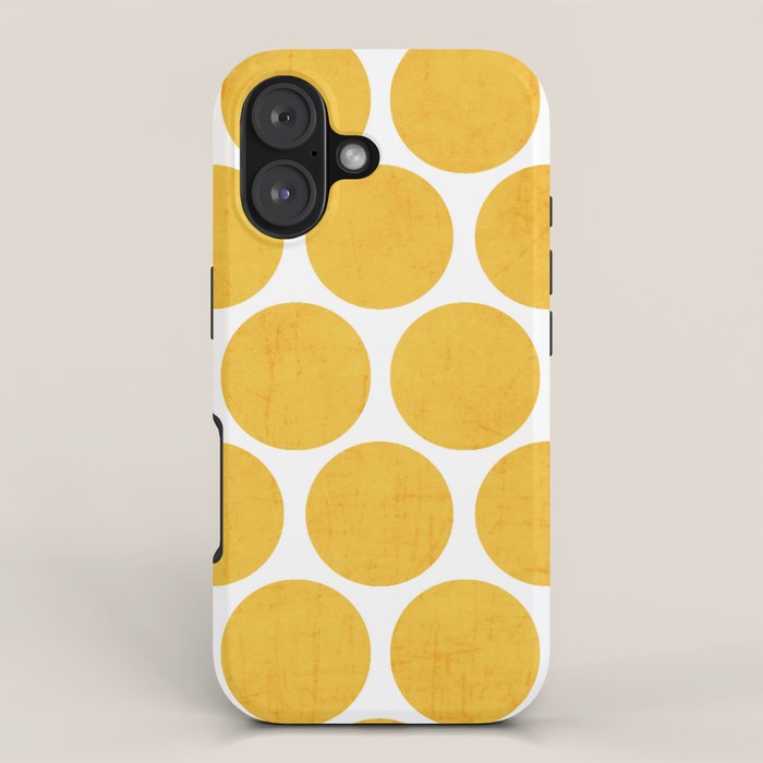 yellow polka dots iPhone Case Gallery Image 1