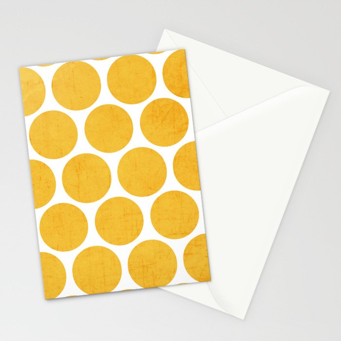 yellow polka dots Stationery Card Gallery Image 2