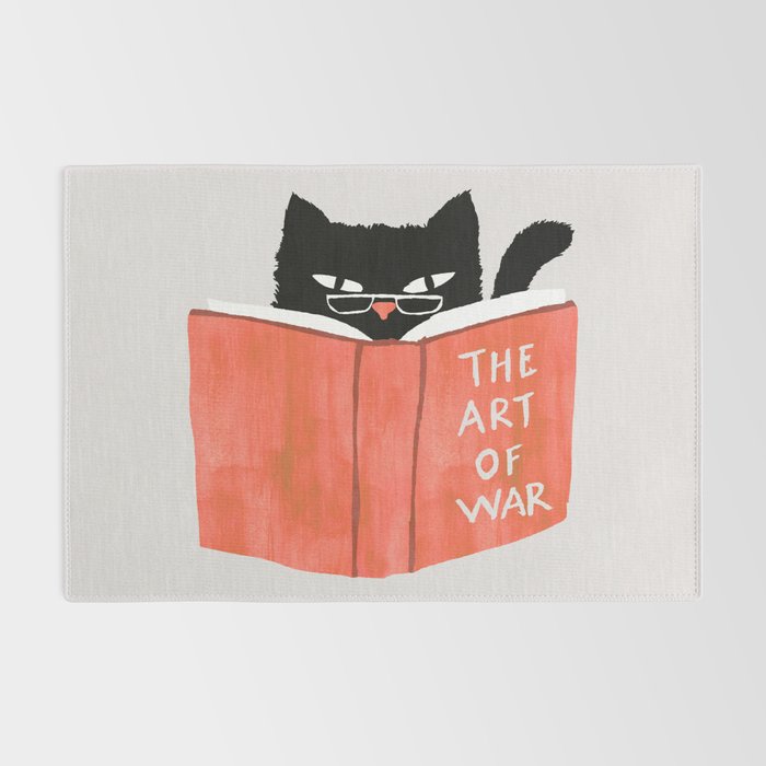 Cat reading book Rug Gallery Image 2