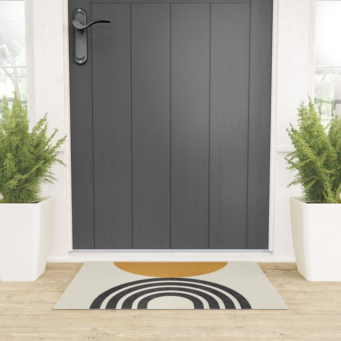 Mid century modern - half sun arch Welcome Mat Gallery Image 3