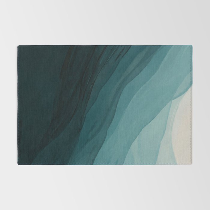 Waves Into The Depths | Wave Texture Design Rug Gallery Image 2