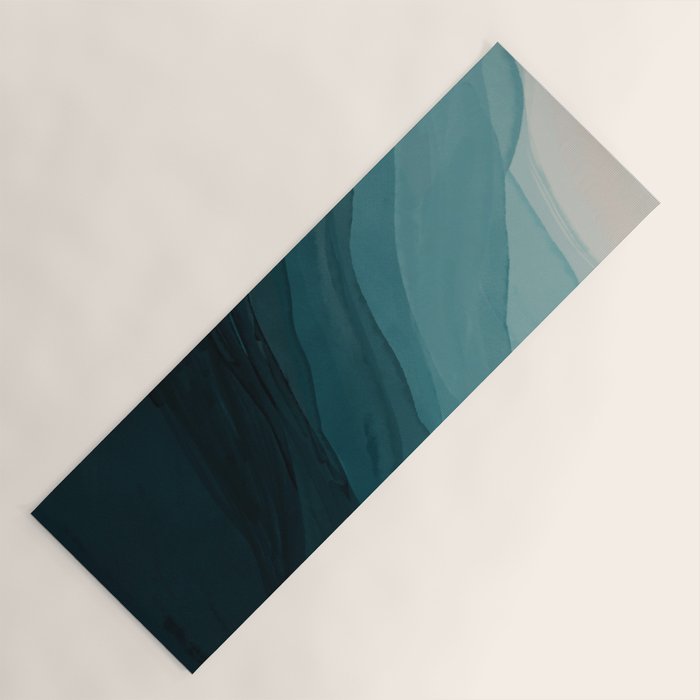 Waves Into The Depths | Wave Texture Design Yoga Mat Gallery Image 1