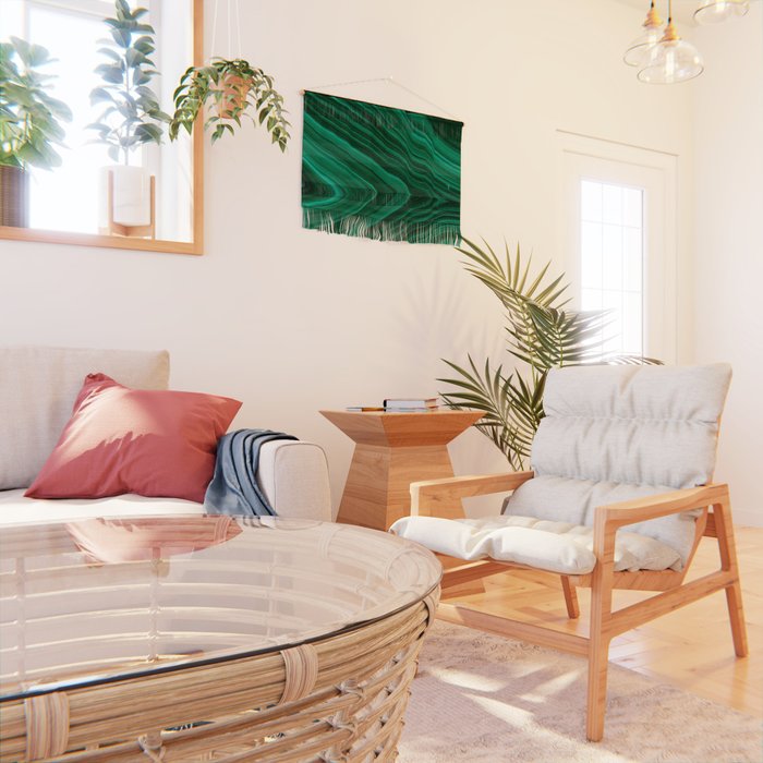 Malachite Green Marble Texture Wall Hanging Gallery Image 2