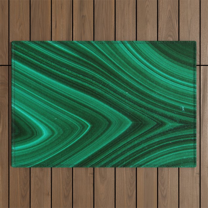 Malachite Green Marble Texture Outdoor Rug Gallery Image 1