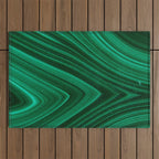 Malachite Green Marble Texture Outdoor Rug Gallery Image 1