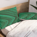 Malachite Green Marble Texture Pillow Sham Gallery Image 2