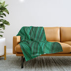 Malachite Green Marble Texture Throw Blanket Gallery Image 1