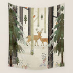 nature's way the deer Wall Tapestry Gallery Image 4