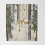 nature's way the deer Throw Blanket Gallery Image 2