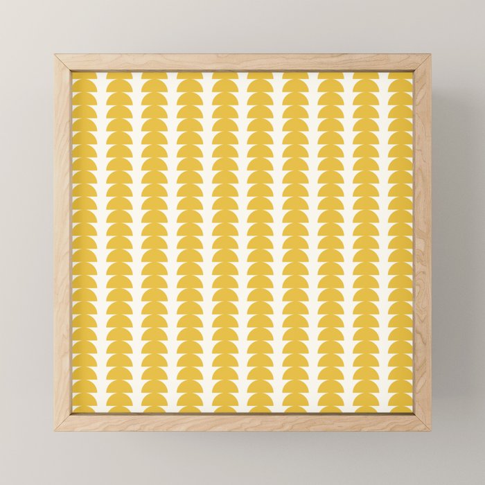 Maude Shapes Pattern - Golden Yellow Mini Art Print Gallery Image 1
