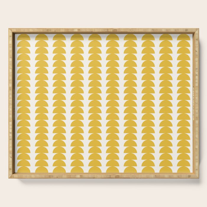 Maude Shapes Pattern - Golden Yellow Serving Tray Gallery Image 1
