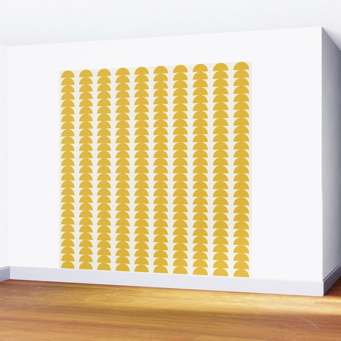 Maude Shapes Pattern - Golden Yellow Wall Mural Gallery Image 2