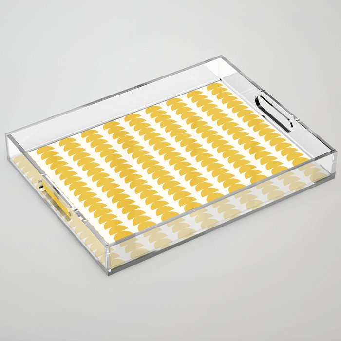Maude Shapes Pattern - Golden Yellow Acrylic Tray Gallery Image 1