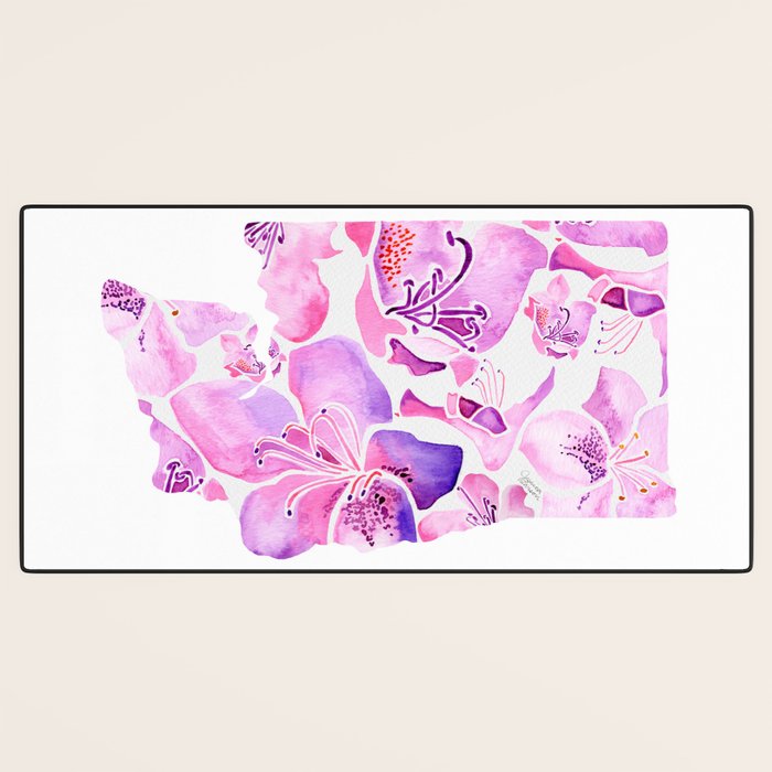 Washington State Rhododendron Desk Mat Gallery Image 3