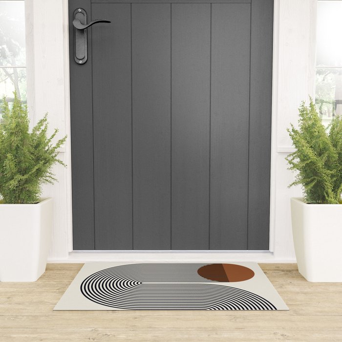 Abstraction_SUN_LINE_POP_ART_Minimalism_S001S Welcome Mat Gallery Image 3