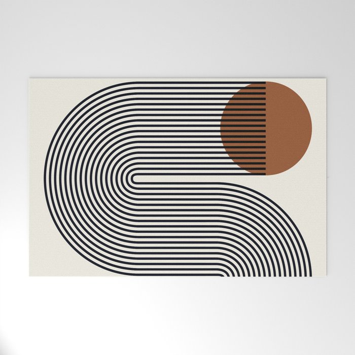 Abstraction_SUN_LINE_POP_ART_Minimalism_S001S Welcome Mat Gallery Image 1
