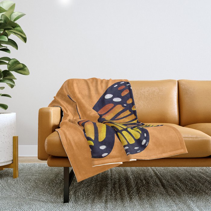 Monarch Butterflies Throw Blanket Gallery Image 1