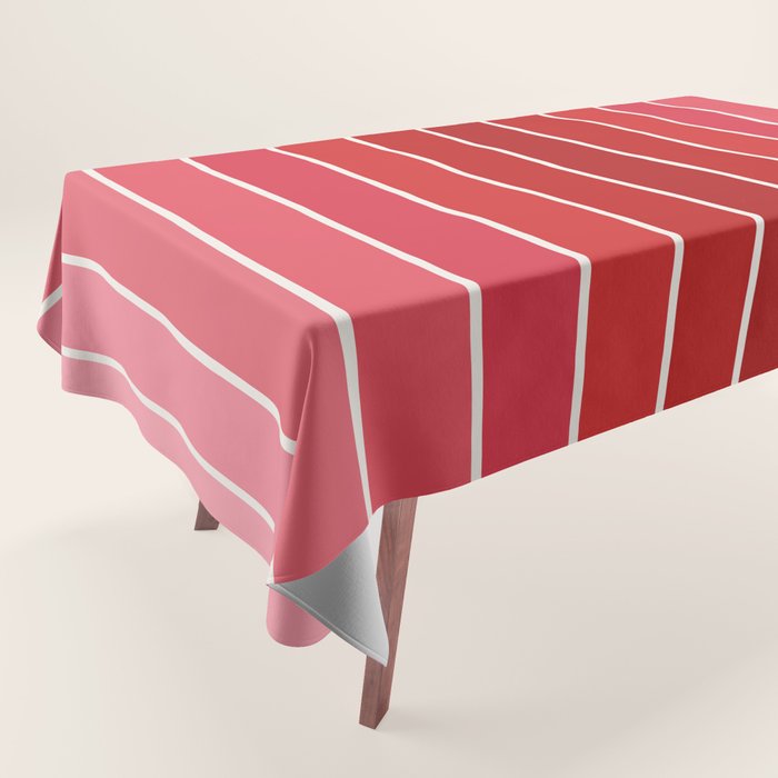 Gradient Arch VI Pink and Red Mid Century Modern Rainbow Tablecloth Gallery Image 1