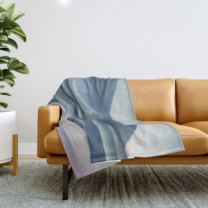 Georgia O'Keeffe  lake george formerly reflection seascape Throw Blanket Gallery Image 1