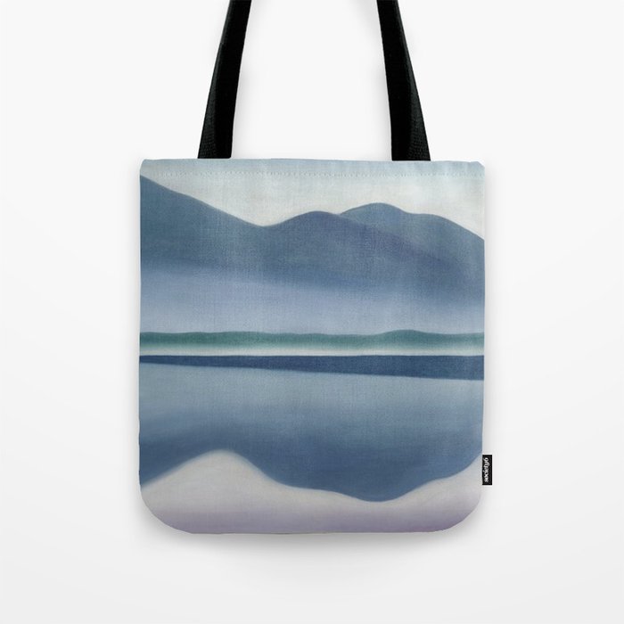 Georgia O'Keeffe  lake george formerly reflection seascape Tote Bag Gallery Image 1