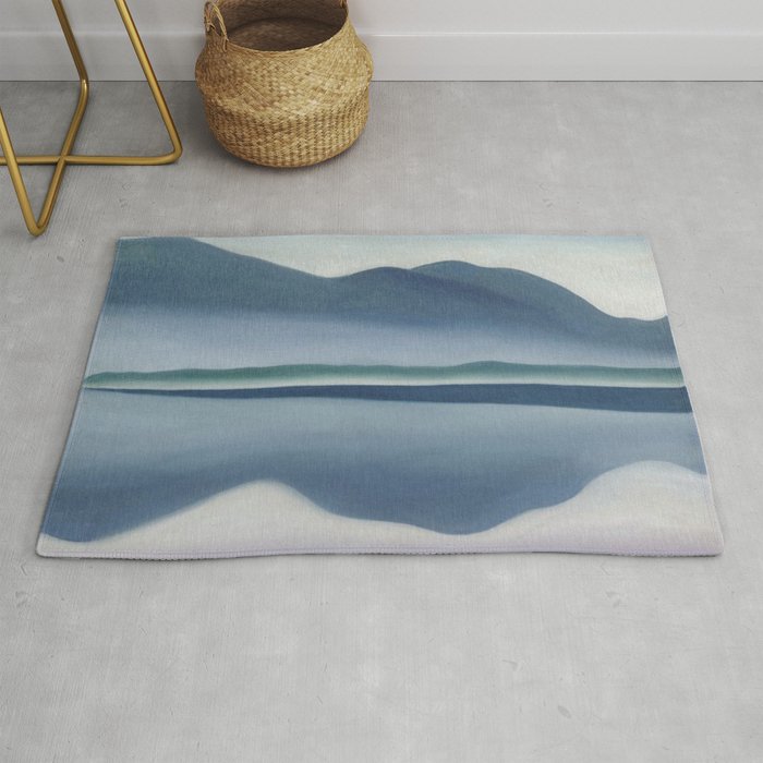 Georgia O'Keeffe  lake george formerly reflection seascape Rug Gallery Image 1