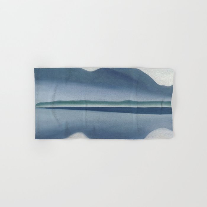 Georgia O'Keeffe  lake george formerly reflection seascape Bath Towel Gallery Image 1