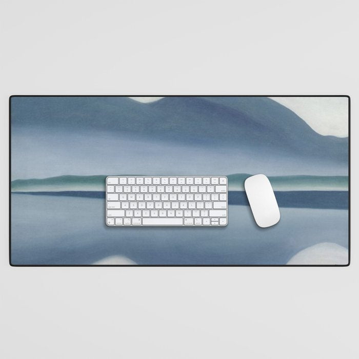 Georgia O'Keeffe  lake george formerly reflection seascape Desk Mat Gallery Image 1